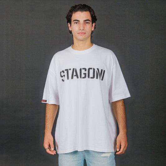 Stag Signature Tee - White